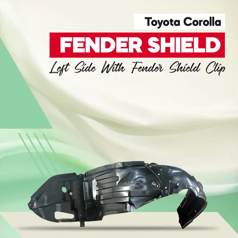 Left Fender Liner With Retaining Clips – Toyota Corolla 2015 1