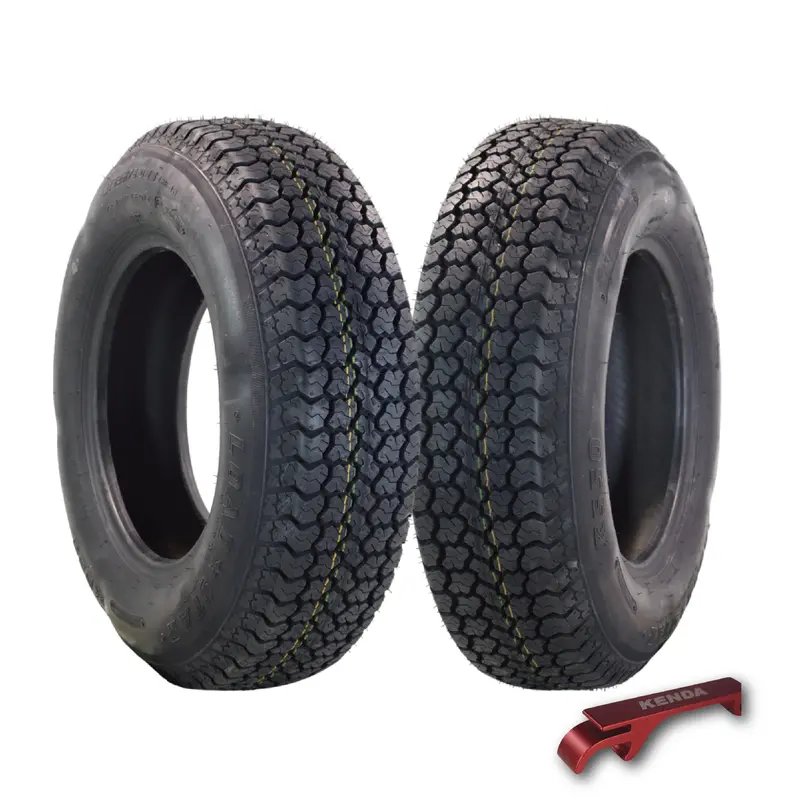 Load Star St225/75D15 K550 8-Ply Trailer Tire – M-Speed Rated, Keychain Bundle (X2) 1
