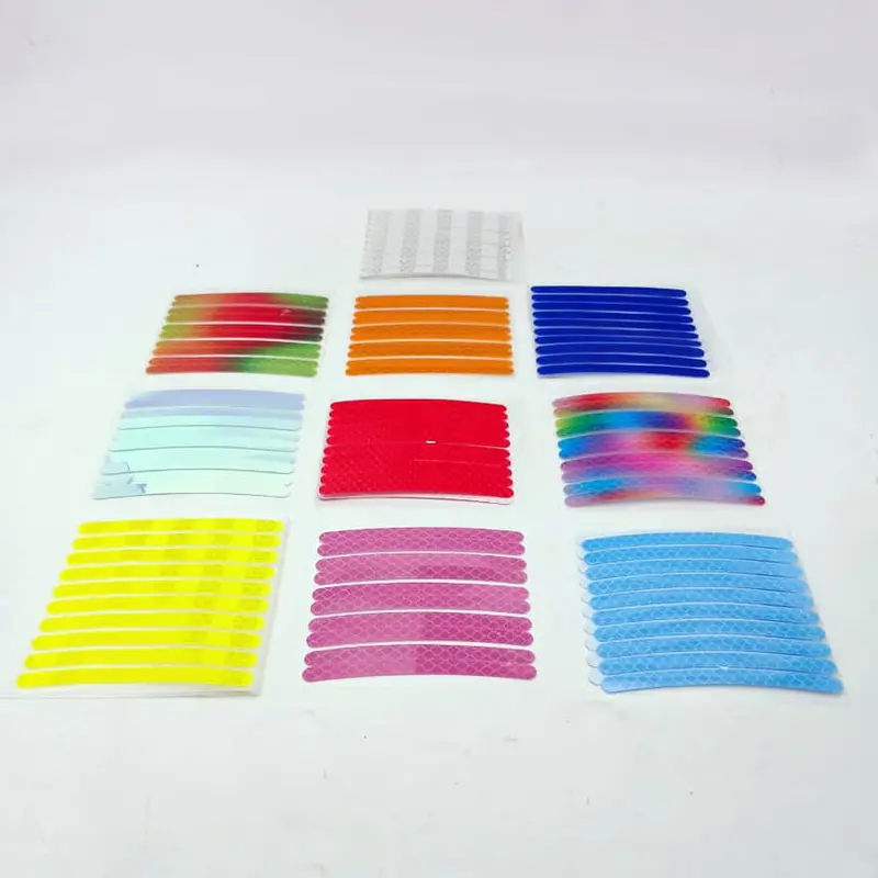 Luminous Reflective Wheel Tire Stickers – Multi-Color Decorative Strip Set 1