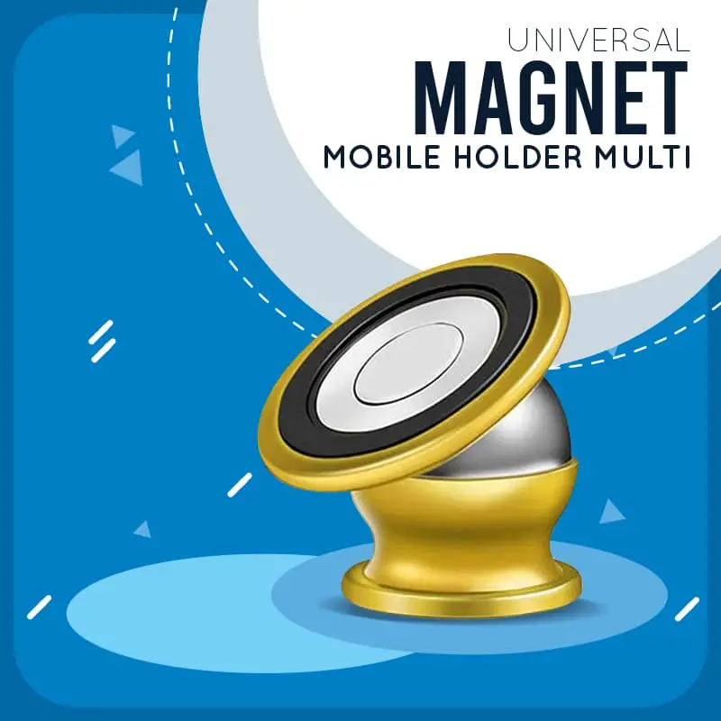 Magnetic Car Phone Mount – Universal Adjustable Multi-Device Holder For Dashboard Or Vent 1