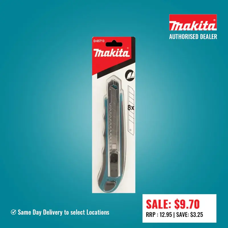 Makita D-65713 18Mm Snap-Off Utility Knife With 8 Replacement Blades 1