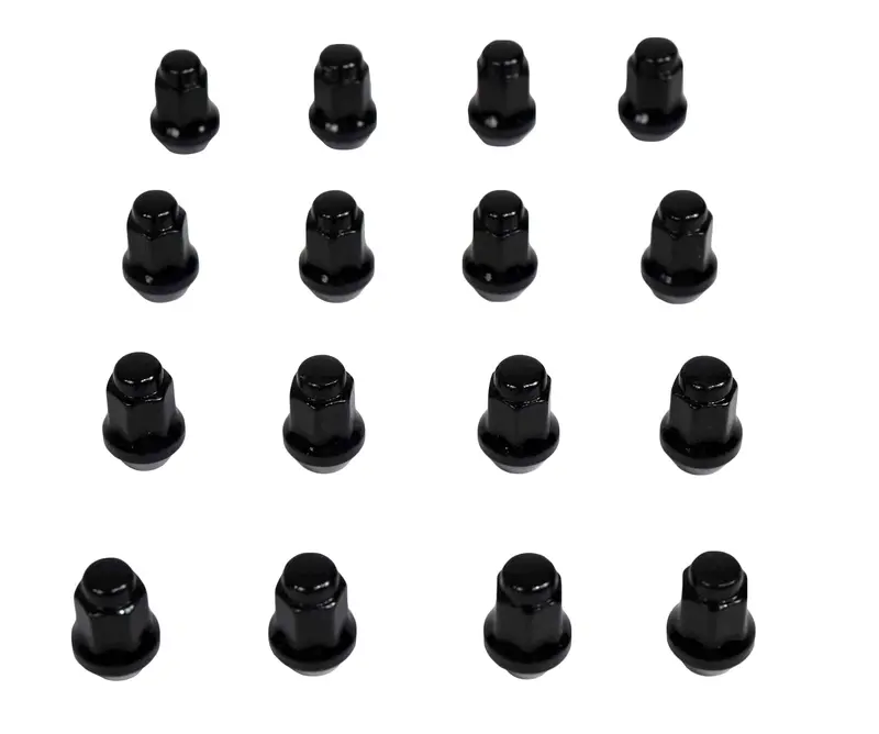 Massfx 16-Piece Black 14Mm Hex Lug Nuts – 28Mm Length, 3/8″×24 Thread, Heavy-Duty Replacement For Golf Cart Wheels 1