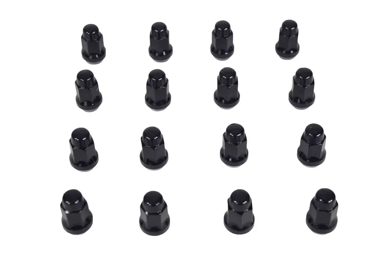 Massfx 16-Piece Black 17Mm Hex Lug Nuts – 35Mm Length, M12×1.25 Thread, Heavy-Duty Steel Construction 1