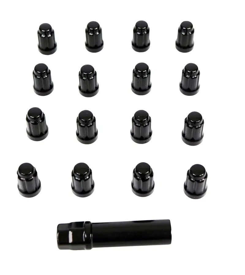 Massfx 16-Piece Black 17Mm Hex Lug Nuts – 35Mm Length, M12×1.5 Thread, Heavy-Duty Golf Cart Wheel Fasteners For Ezgo, Club Car & Yamaha 1