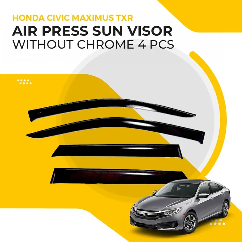 Matte Black Air Press Sun Visor For Honda Civic – Maximus Txr Edition (2016–2021) 1