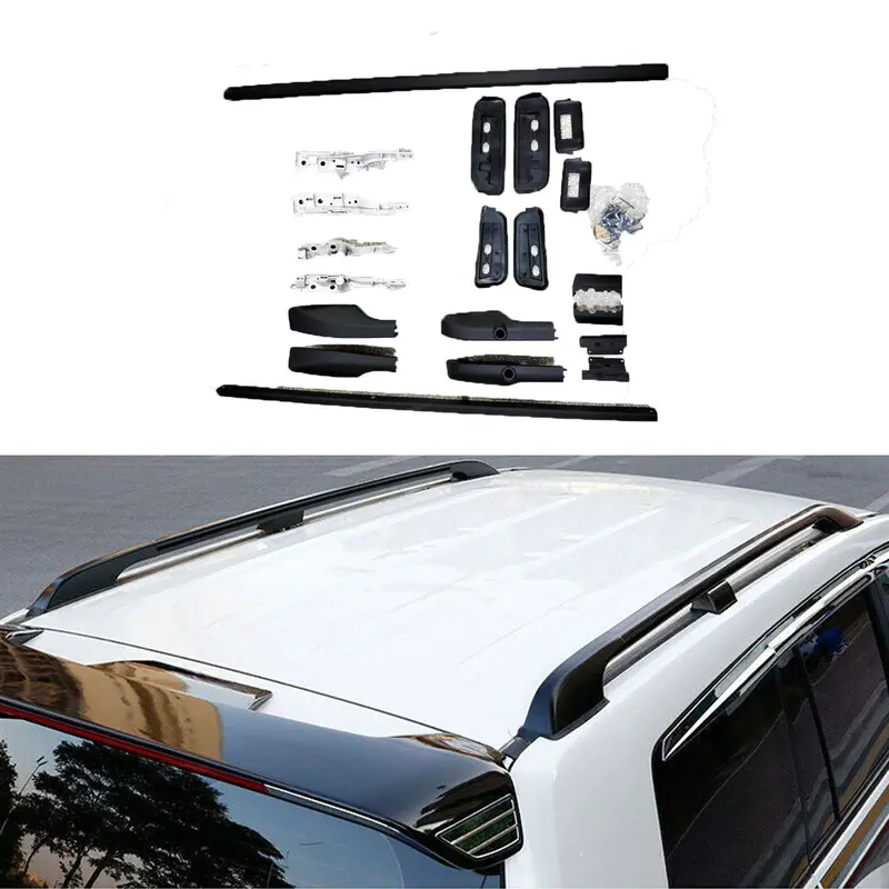 Matte Black Roof Rail Upgrade For Toyota Land Cruiser (2015–2021) 1