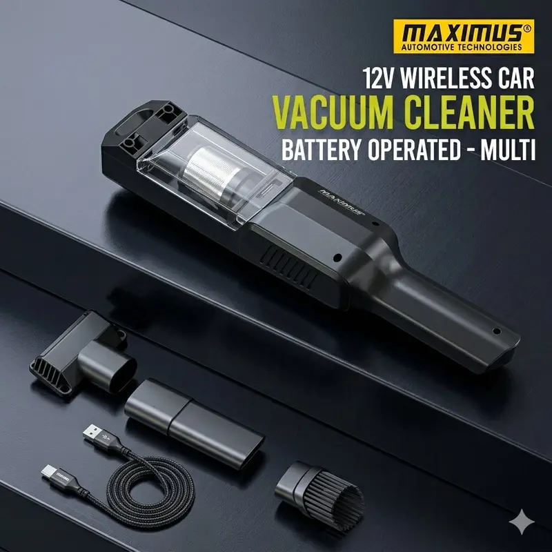Maximus 12V Cordless Vacuum Cleaner – Lightweight Wireless Car Vacuum 1