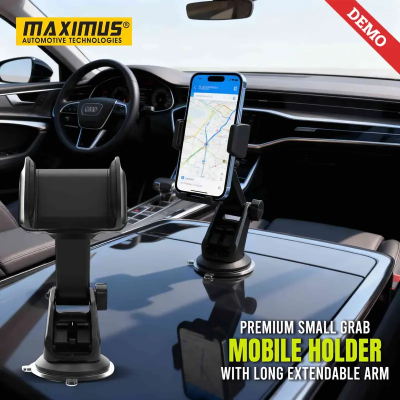 Maximus Adjustable Extendable Smartphone Mount – Compact Car Grab Holder 1