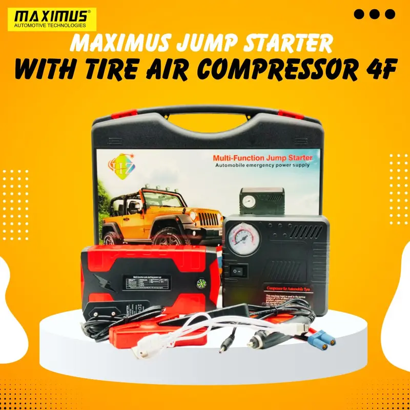 Maximus All-In-One Jump Starter With Built-In Tire Inflator (4F High Power) 1