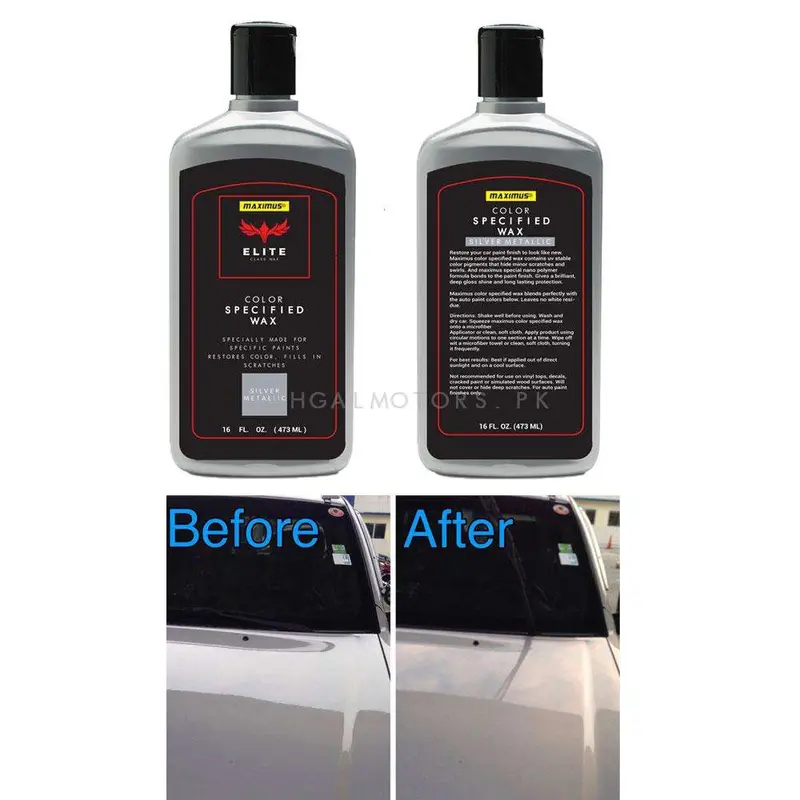 Maximus Elite Metallic Wax – Silver-Tone Protective Car Finish 1