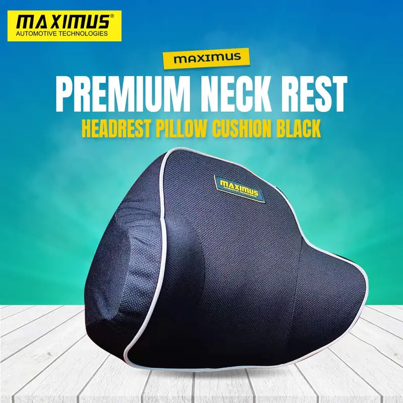 Maximus Ergonomic Neck Support Pillow – Premium Black Headrest Cushion 1