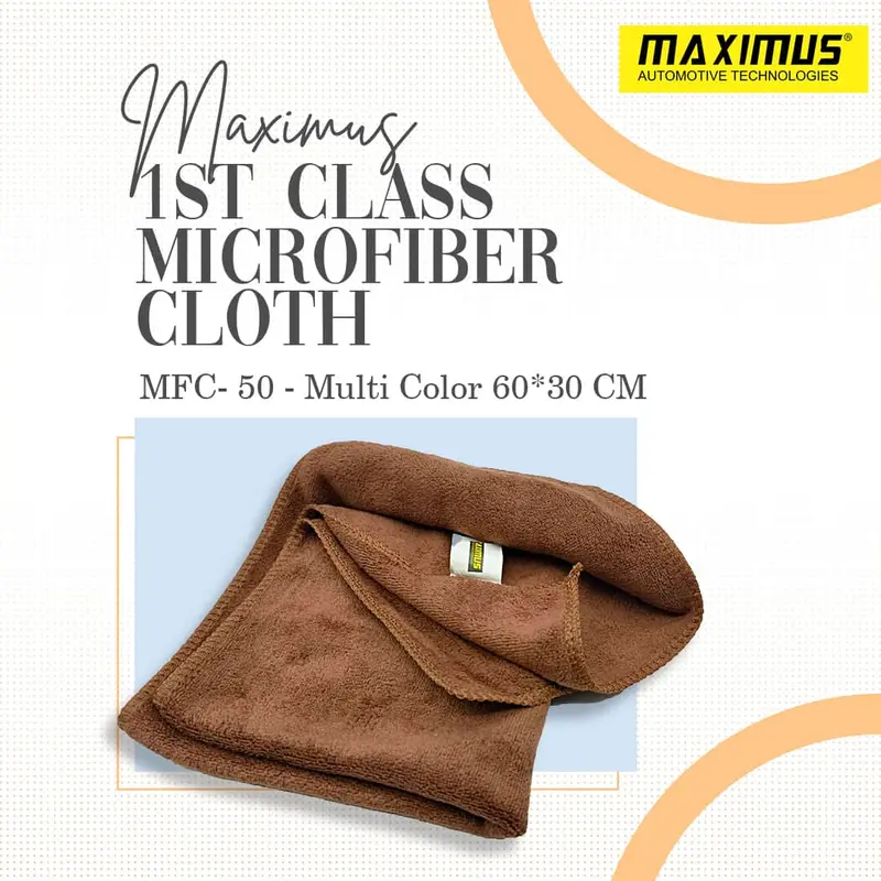 Maximus First-Class Microfiber Cleaning Cloth (30×60Cm, 500Gsm) – Multi-Color Pack 1