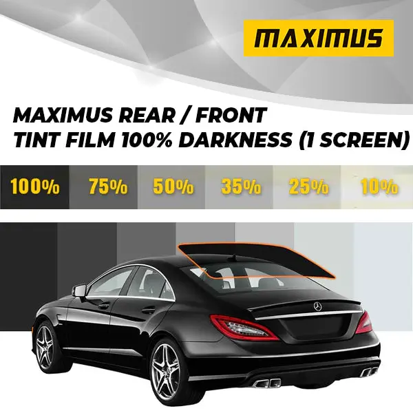 Maximus Full-Black Window Tint Film – 100% Uv-Blocking, Single-Screen Application 1