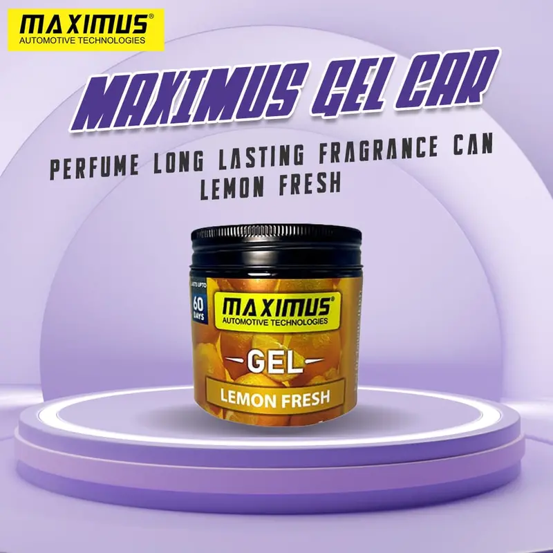 Maximus Gel Car Air Freshener – Crisp Lemon Fresh Scent 1