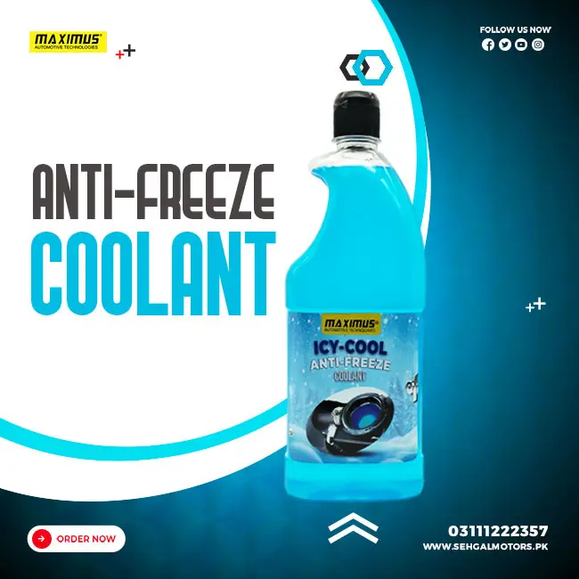 Maximus Icy Cool Antifreeze Coolant – Ice Blue Formula (50% Concentration, 1L) 1