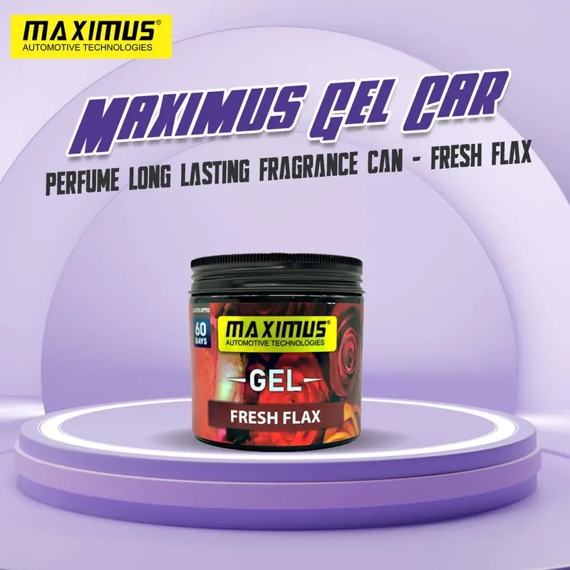 Maximus Long-Lasting Gel Car Air Freshener – Fresh Flaxseed Scent 1