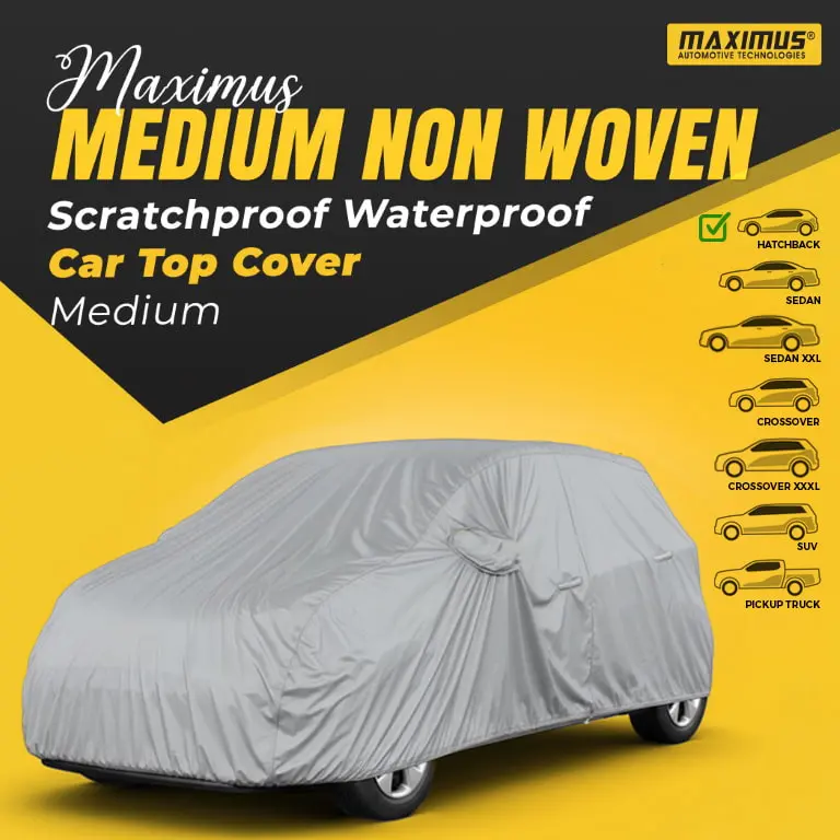 Maximus Medium-Sized Car Cover – Non-Woven, Scratch-Resistant, And Waterproof Top Protection 1