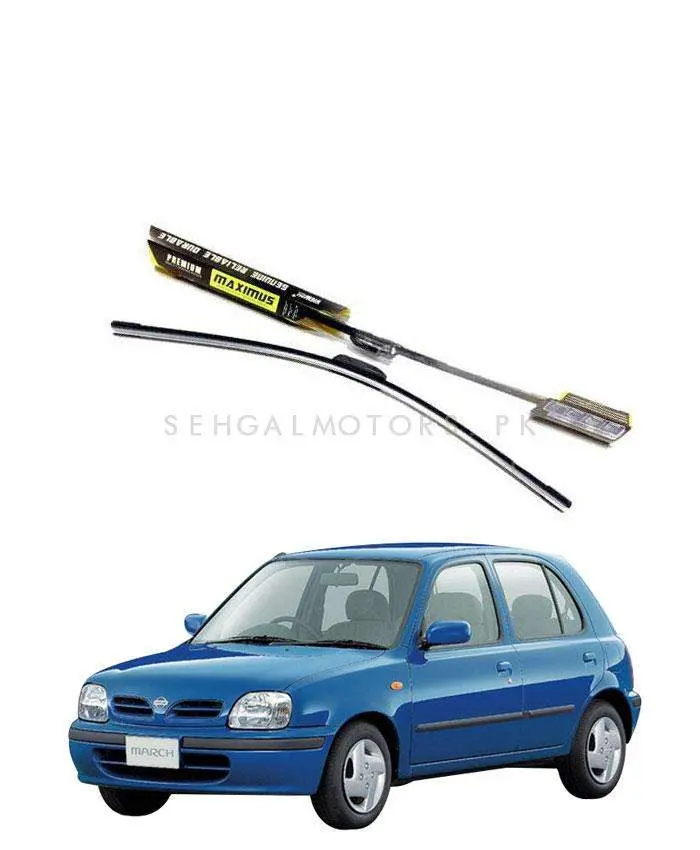 Maximus Premium Silicone Wiper Blades For Nissan March (1992–2003) 1