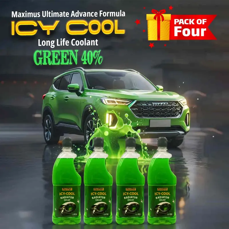 Maximus Ultimate Advance Icy Cool Long-Life Coolant – Green Formula (40% Concentration), 4-Pack 1