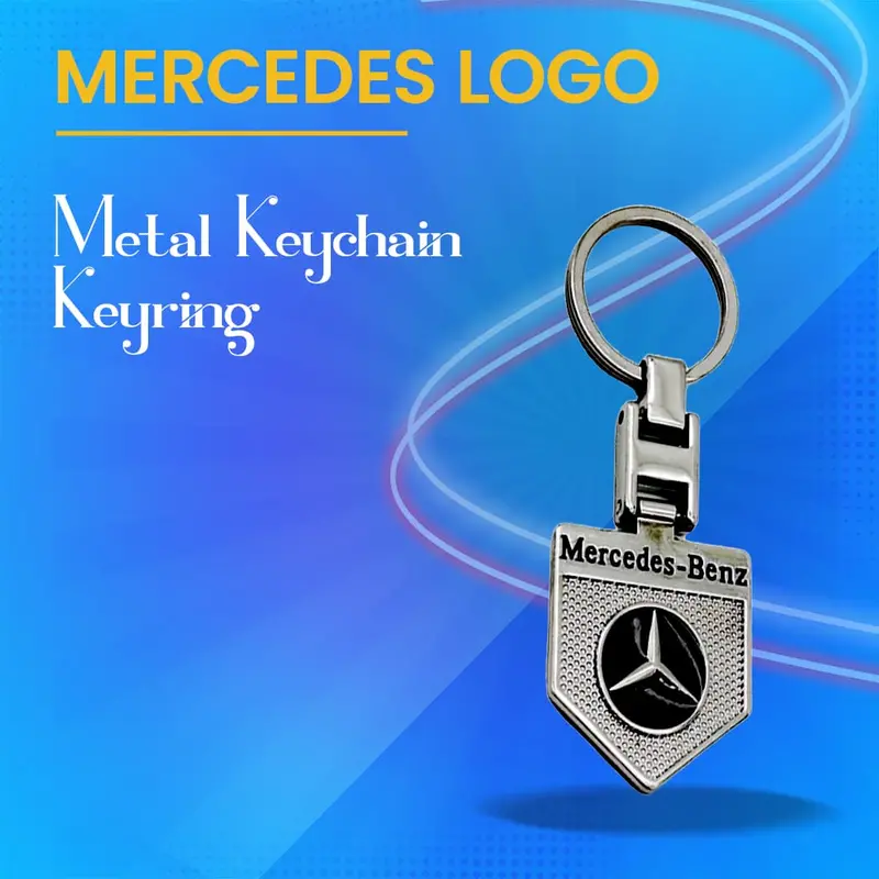 Mercedes-Benz Chrome Badge-Style Metal Keychain For Enthusiasts 1