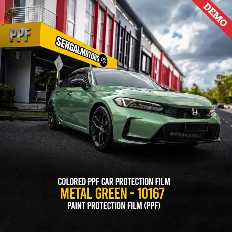 Metallic Green Ppf Film – High-Gloss Protective Wrap For Automotive Surfaces (10167) 1
