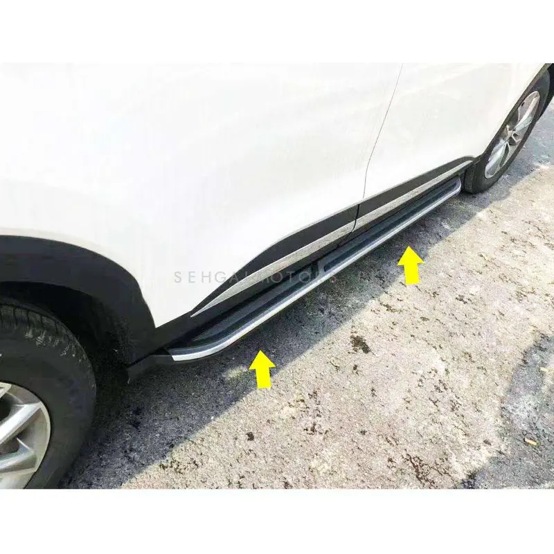 Mg Hs Chrome-Trimmed Black Side Steps – Version 2 (2021–2025) 1