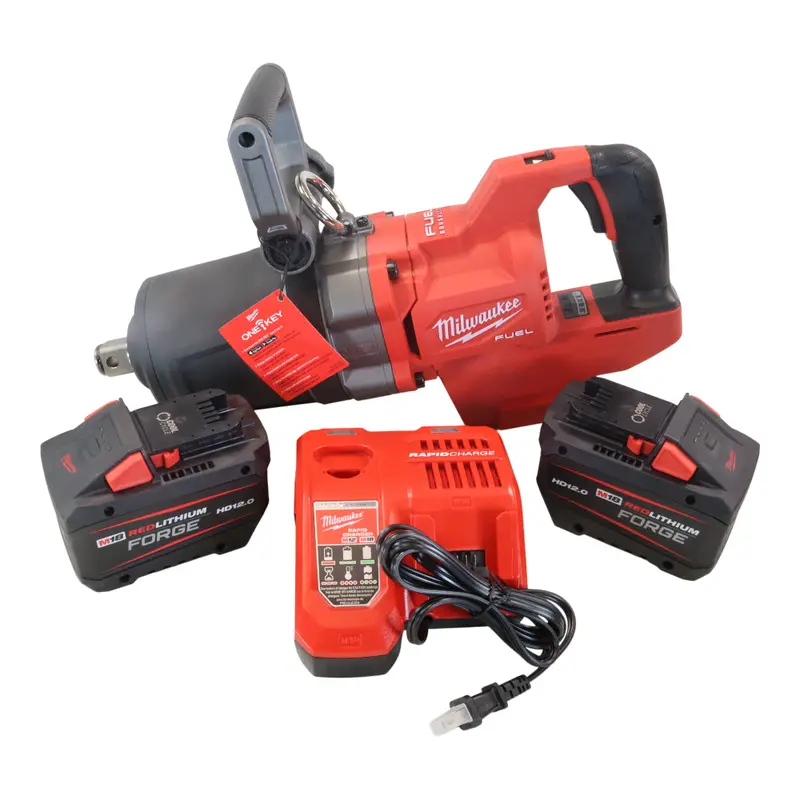 Milwaukee 2868-22Hd M18 Fuel 1 In. Impact Wrench Kit – Brushless Cordless D-Handle Wrench With Two 12.0 Ah Batteries And Charger 1