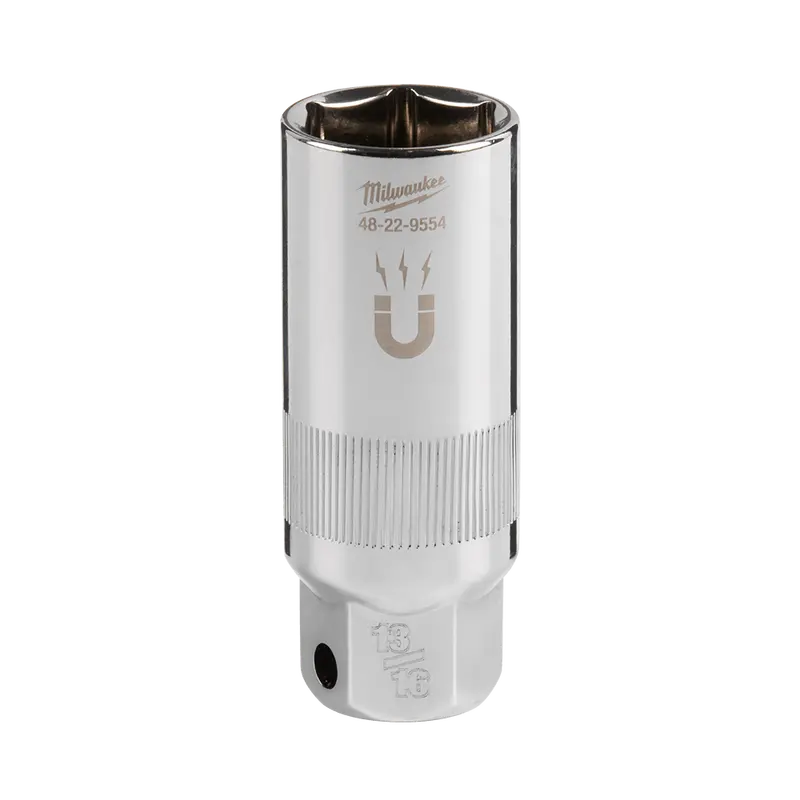Milwaukee 3/8" Drive 13/16" Magnetic Spark Plug Socket – Model 48229554 1