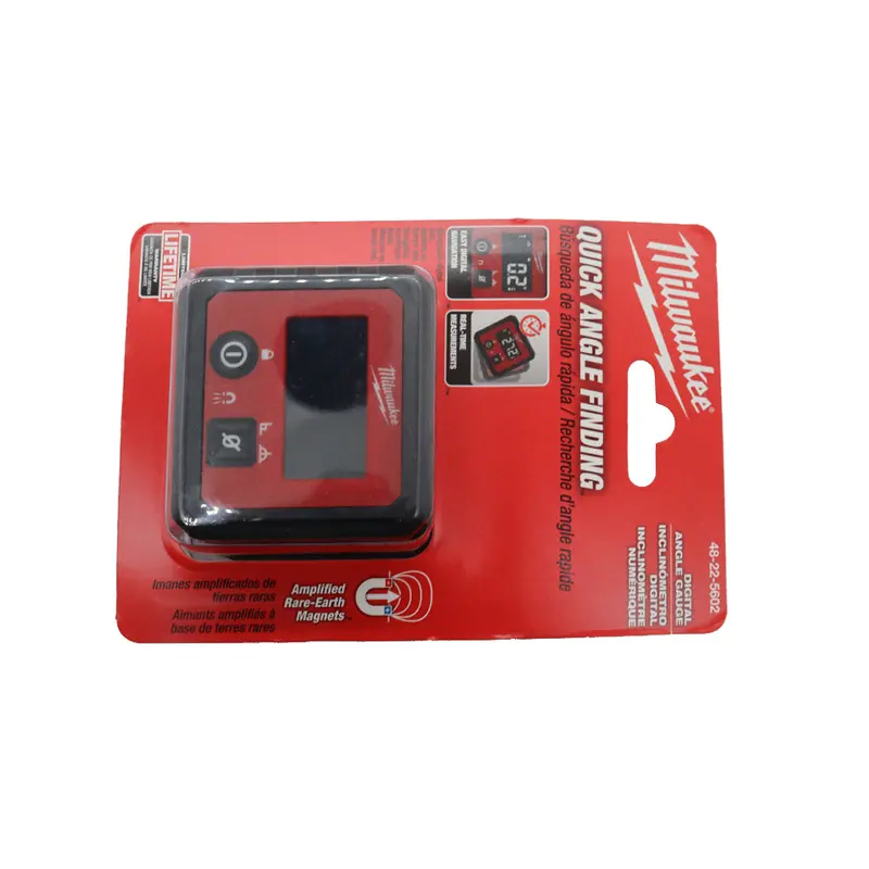 Milwaukee 48-22-5602 Digital Angle Gauge – Precision Electronic Inclinometer With Auto-Rotating Lcd, Angle Assist Arrows, Rare-Earth Magnets, 0°–180° Range, Includes Carry Case & Batteries 1