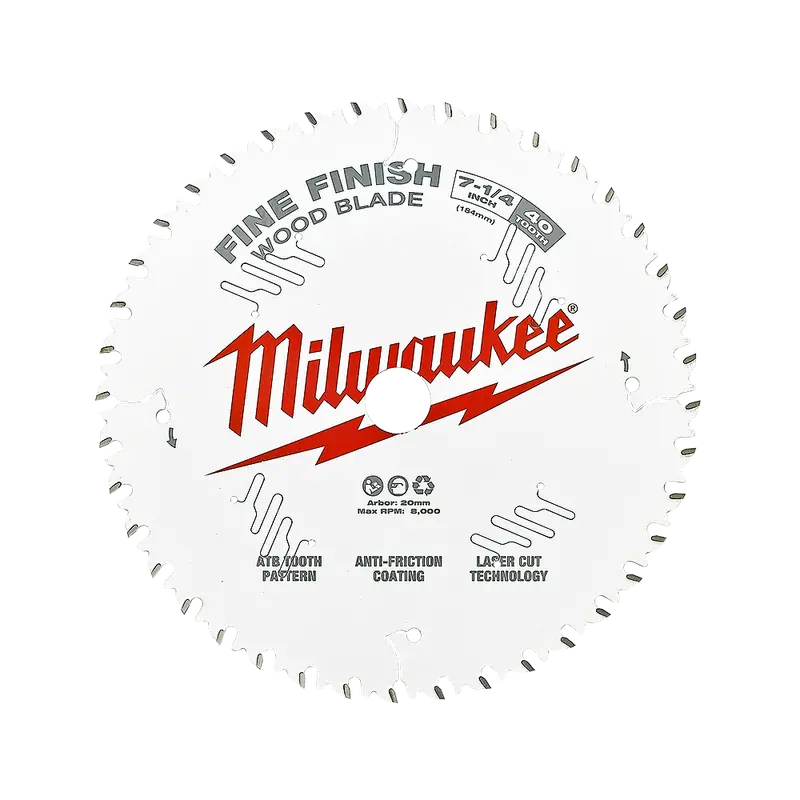 Milwaukee 7-1/4" (184Mm) 40-Tooth Fine Finish Circular Saw Blade 1