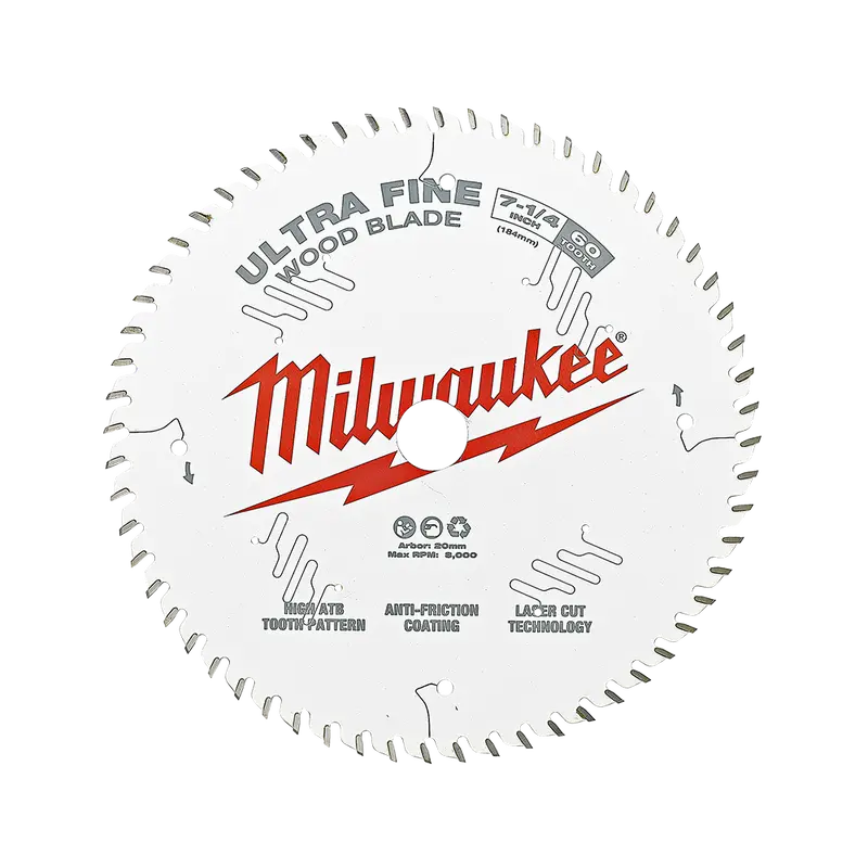 Milwaukee 7-1/4" (184Mm) 60-Tooth Ultra-Fine Precision Circular Saw Blade 1