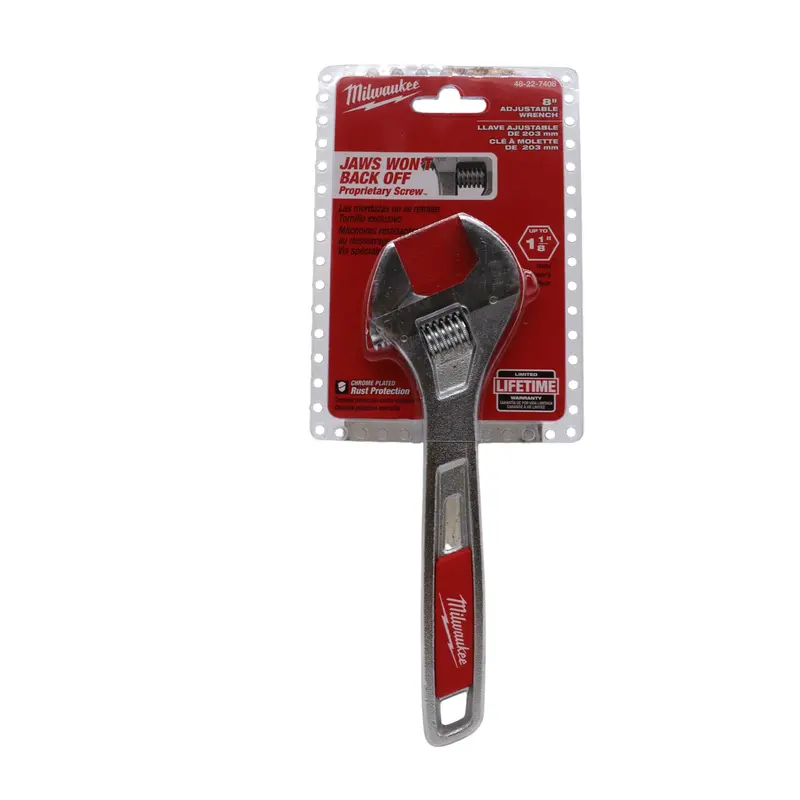 Milwaukee 8 In. Adjustable Wrench – Extra-Large Jaw Capacity, Forged Alloy Construction 1