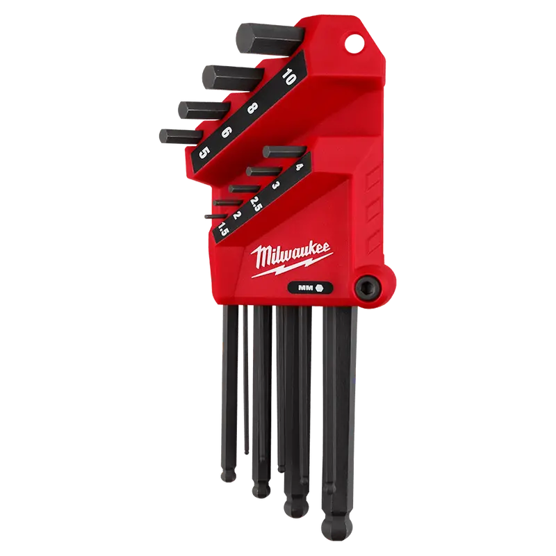 Milwaukee 9-Piece Metric Ball-End Hex Key Set – L-Style Design 1
