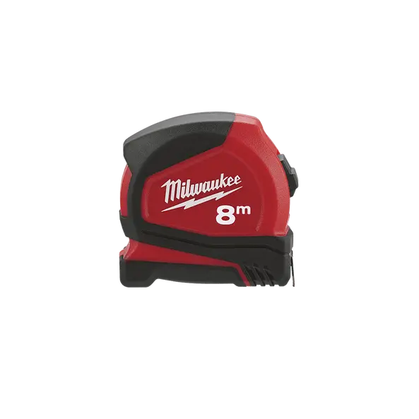 Milwaukee Compact Tape Measure – 8-Meter Non-Magnetic Retractable Blade - Model 48226708 1