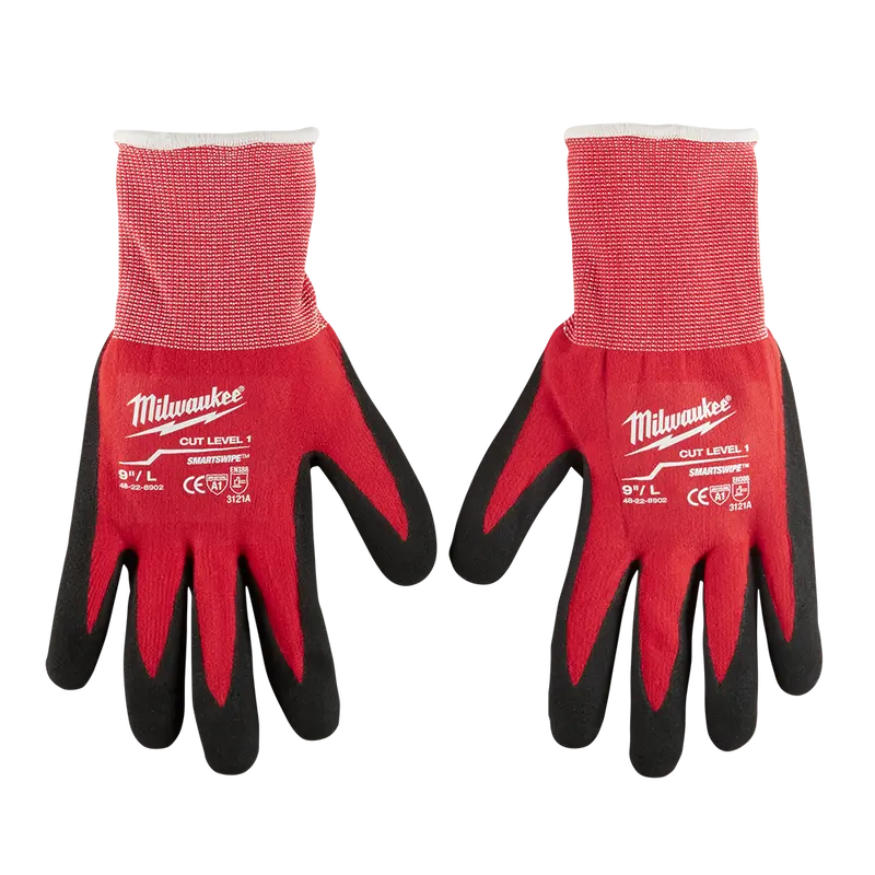 Milwaukee Cut Level 1 Nitrile-Dipped Safety Gloves – M (Single Pack) – Model 48228901 1