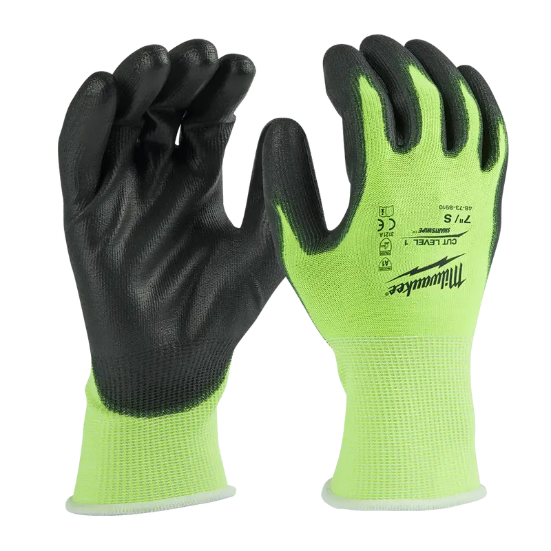 Milwaukee Cut Level 1(A) Reflective Pu-Dipped Safety Gloves – Large (Pack Of 1) – 48738912 1