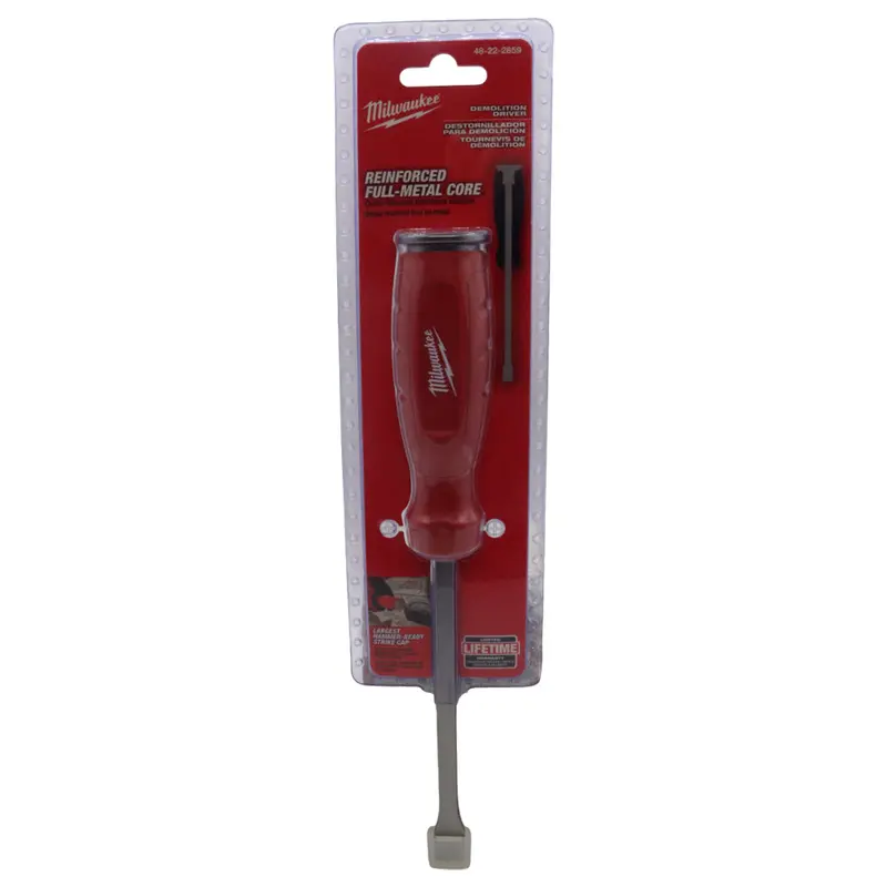 Milwaukee Demolition Driver – Full-Metal Industrial Hand Tool With Hammer-Ready Strike Cap, Wrench-Ready Shank, Multi-Function Prying & Chiseling Tip 1