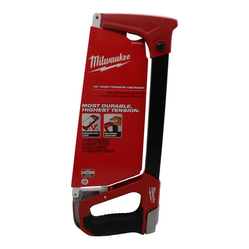 Milwaukee High Tension 12" Hacksaw – Reinforced Frame With 4× Higher Blade Tension, Internal Storage, And 45° Flush-Cut Capability 1
