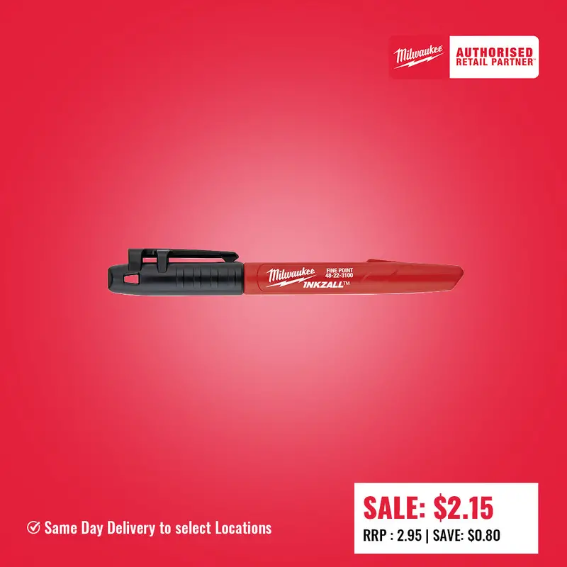 Milwaukee Inkzall Fine Point Black Marker (Single Unit) - Model 48223100 1