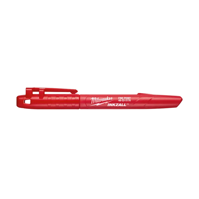 Milwaukee Inkzall Fine-Point Marker – Bold Red, High-Contrast Visibility (48223170) 1