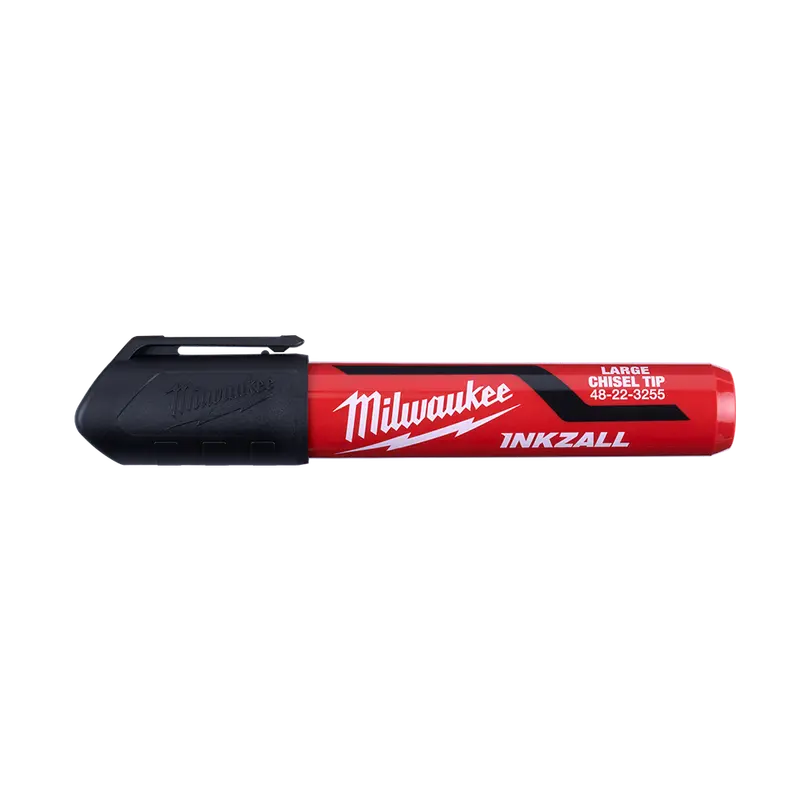 Milwaukee Inkzall Large Chisel-Tip Marker – Black, 6.2Mm Tip, 12-Pack (48223255) 1