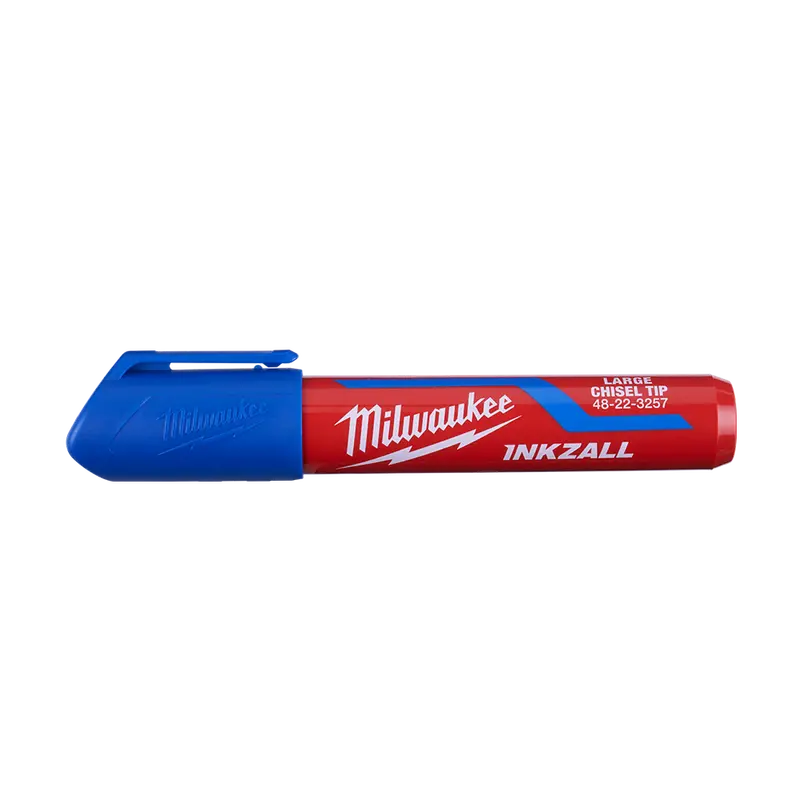 Milwaukee Inkzall Large Chisel-Tip Marker – Blue, 6.2Mm Tip, 12-Pack (48223257) 1