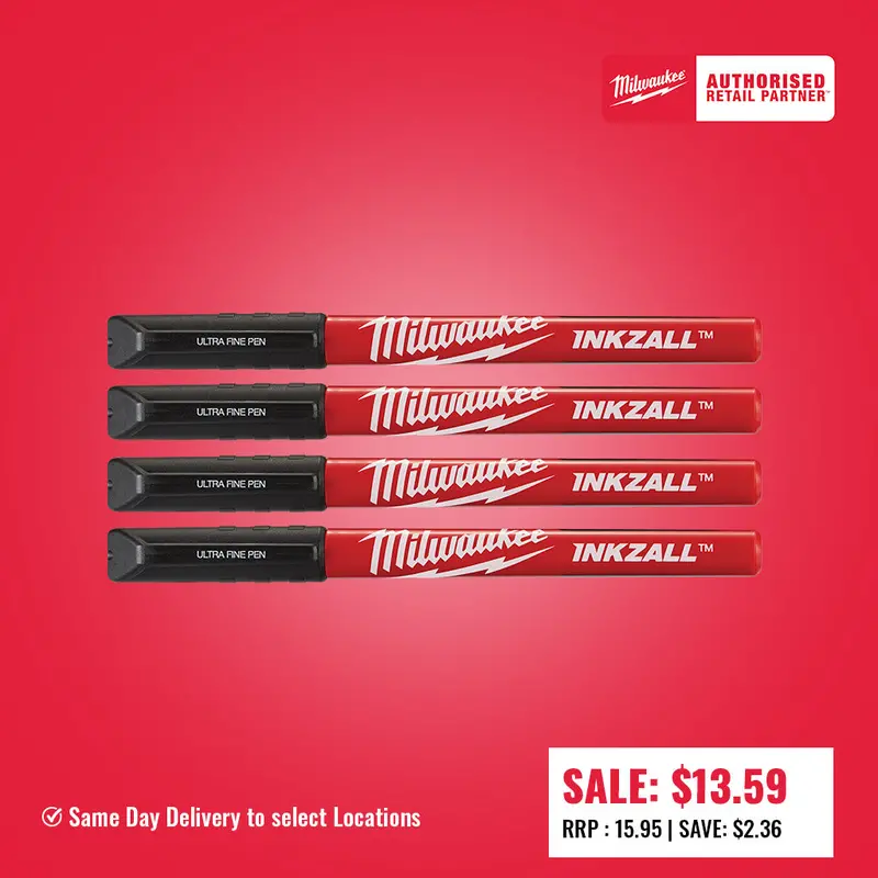 Milwaukee Inkzall Ultra-Fine Point Marker – Black Ink, 4-Pack (48223164) 1