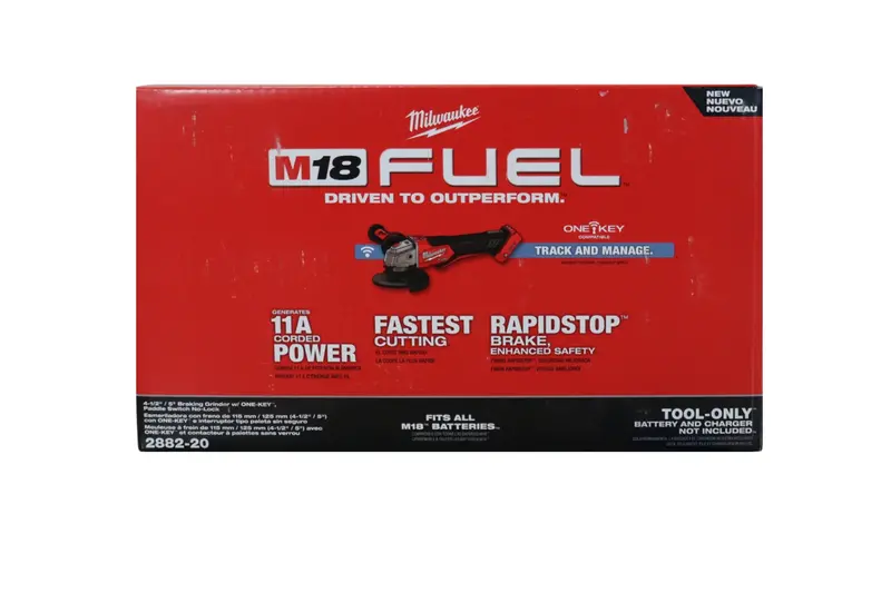 Milwaukee M18 Fuel 4.5"/5" Braking Grinder – Cordless, One-Key Compatible, Paddle Switch, No Lock Feature 1