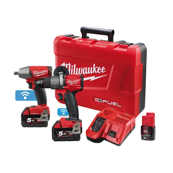 Milwaukee M18 Fuel One-Key 2-Tool Power Pack + Bonus M12 Tool – Drill And Insulation Wrench Set 1