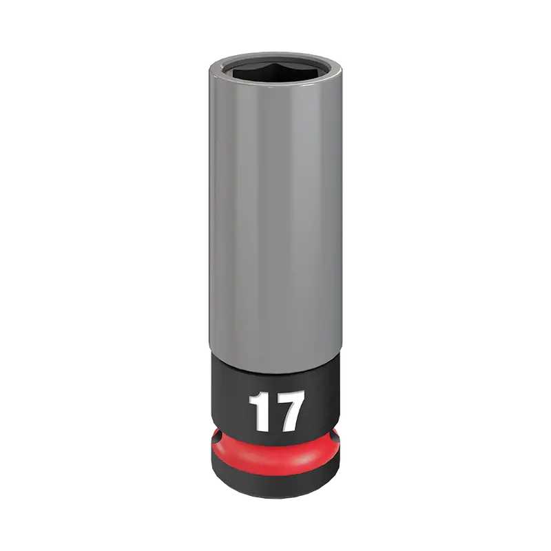 Milwaukee Shockwave 1/2" Drive 17Mm Deep Lug Nut Socket – Model 49667802 1