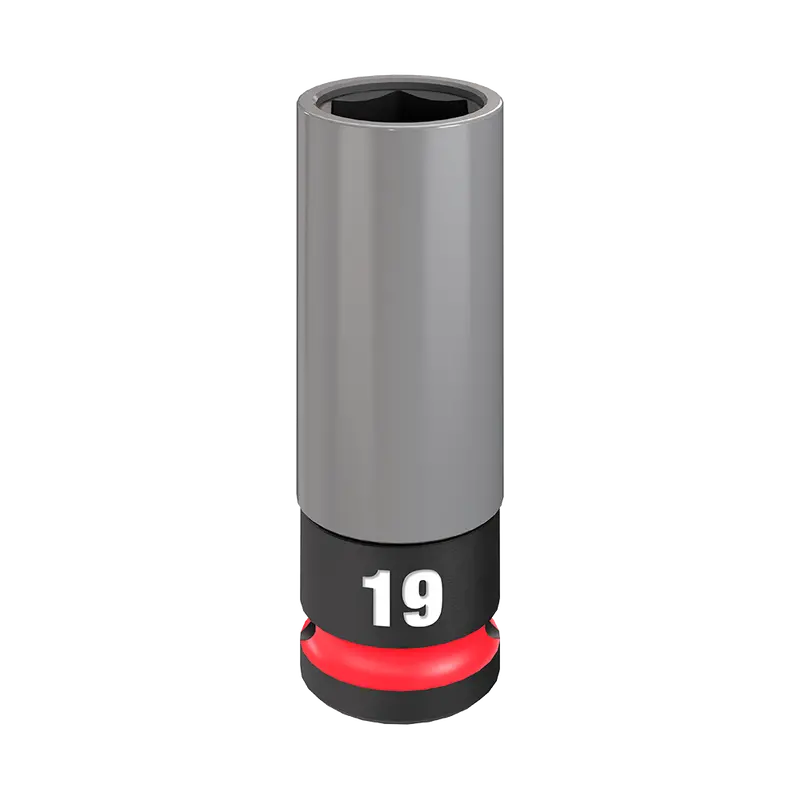Milwaukee Shockwave 1/2" Drive 19Mm Deep Lug Nut Socket – Model 49667804 1