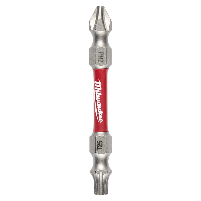 Milwaukee Shockwave Double-Ended Ph2/Torx T25 Power Bit – 60Mm – Single Pack – Model 48324312 1
