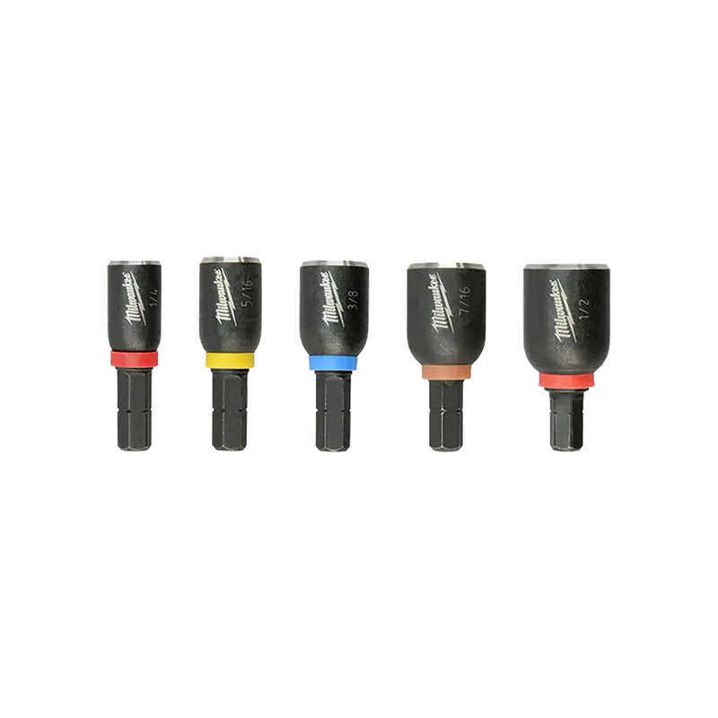 Milwaukee Shockwave Insert Nut Driver Set – 5-Piece (1/4", 5/16", 3/8", 7/16", 1/2") – Model 49664563 1