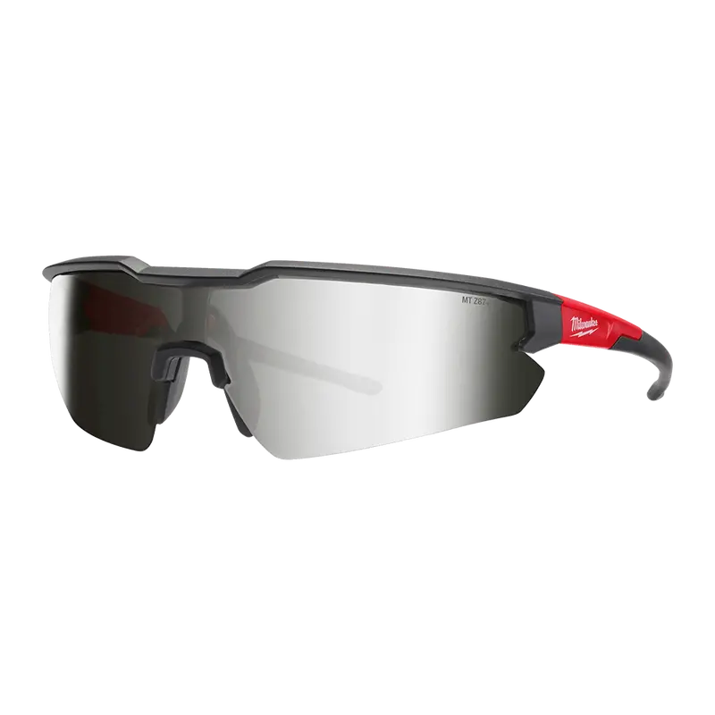 Milwaukee Silver Mirror Safety Glasses – Single Pair With Reflective Uv Protection (Model 48732946) 1